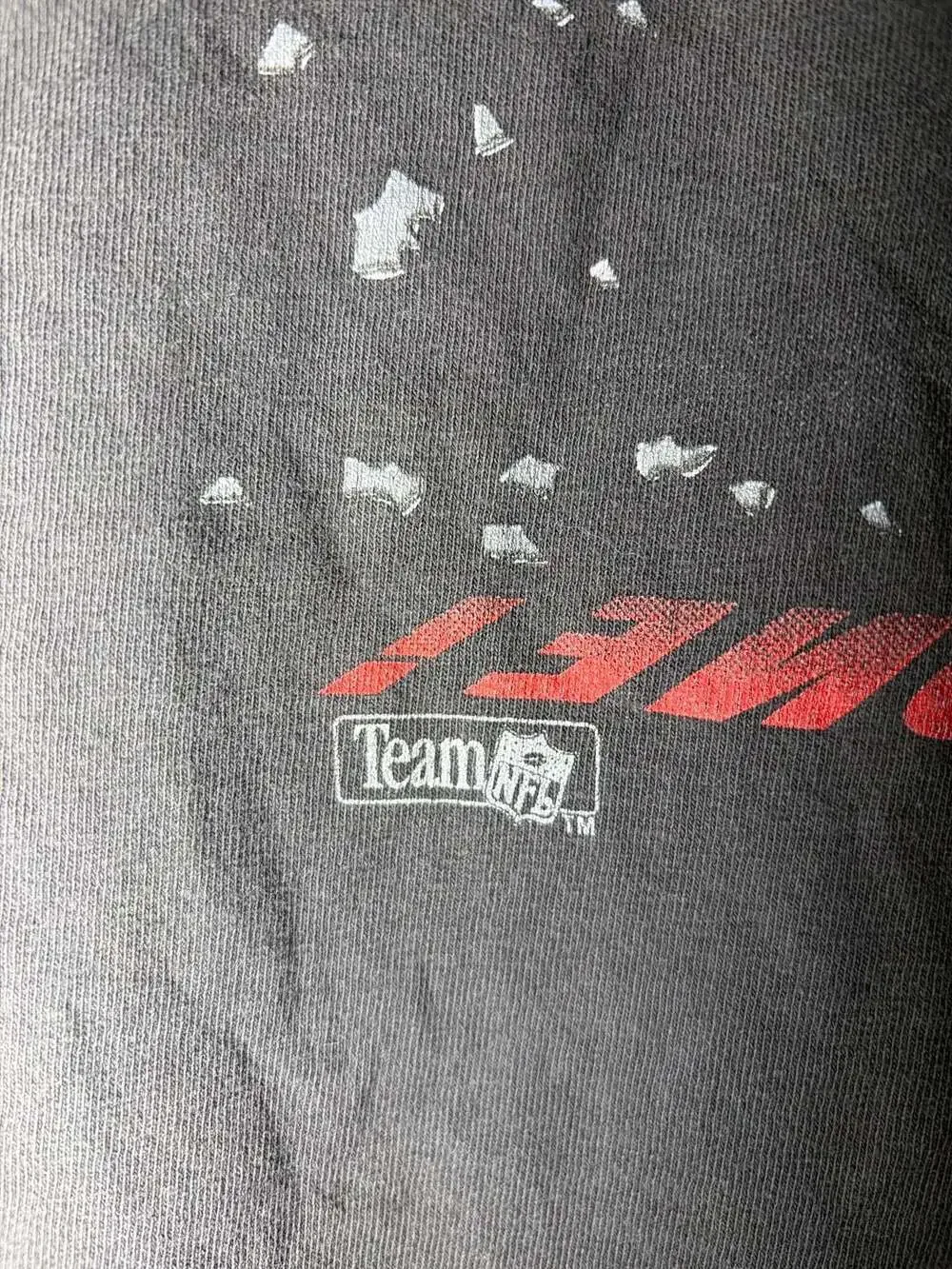 Vintage 1995 New England Patriots Taz 'Bad To The Bone' Double Sided T-Shirt - Picture 6 of 9
